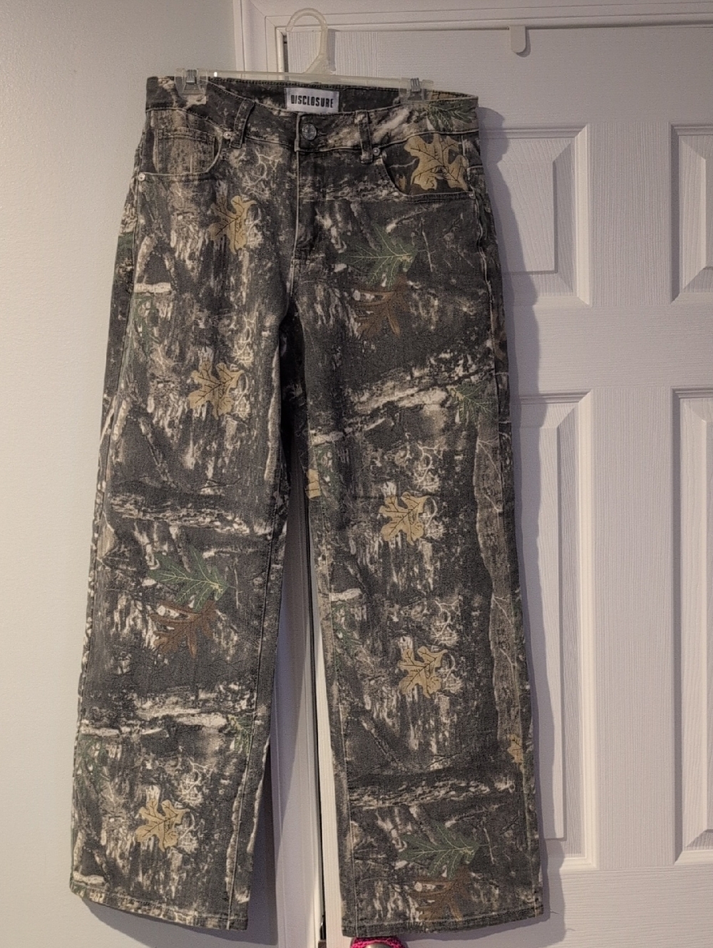 Disclosure Women's Camo Print Wide Leg Jeans